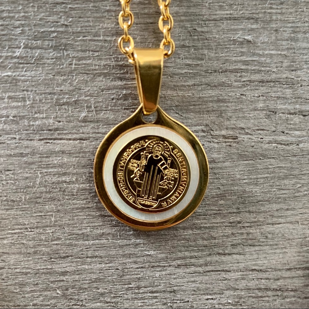 Saint Benedict Pearl Necklace